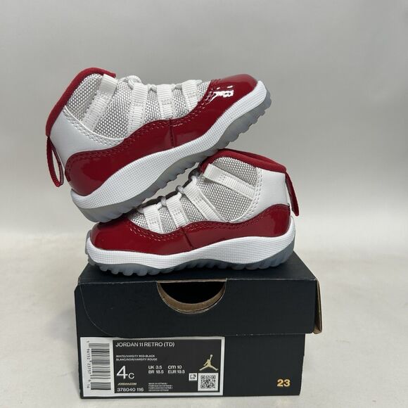 Nike Air Jordan 11 Retro TD “Cherry Red White” 2024 - Picture 3 of 5